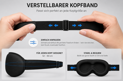 Schlafmaske für bessere Schlafqualität & erholsamen Tiefschlaf