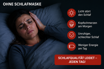 Schlafmaske für bessere Schlafqualität & erholsamen Tiefschlaf