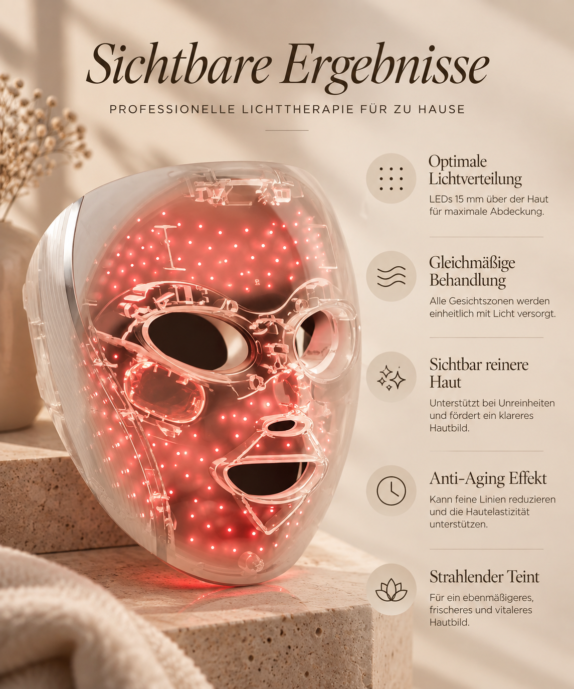 LED-Gesichtsmaske – Für strahlendere & gepflegte Haut