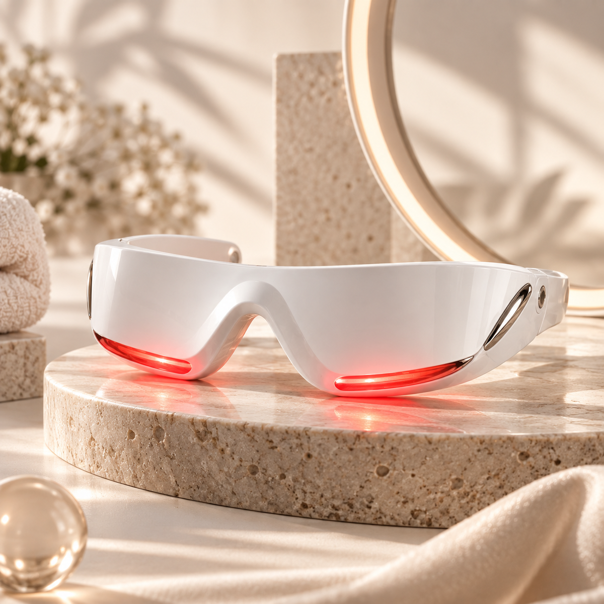 Rotlichttherapie-Brille gegen Augenringe – 50 % sparen